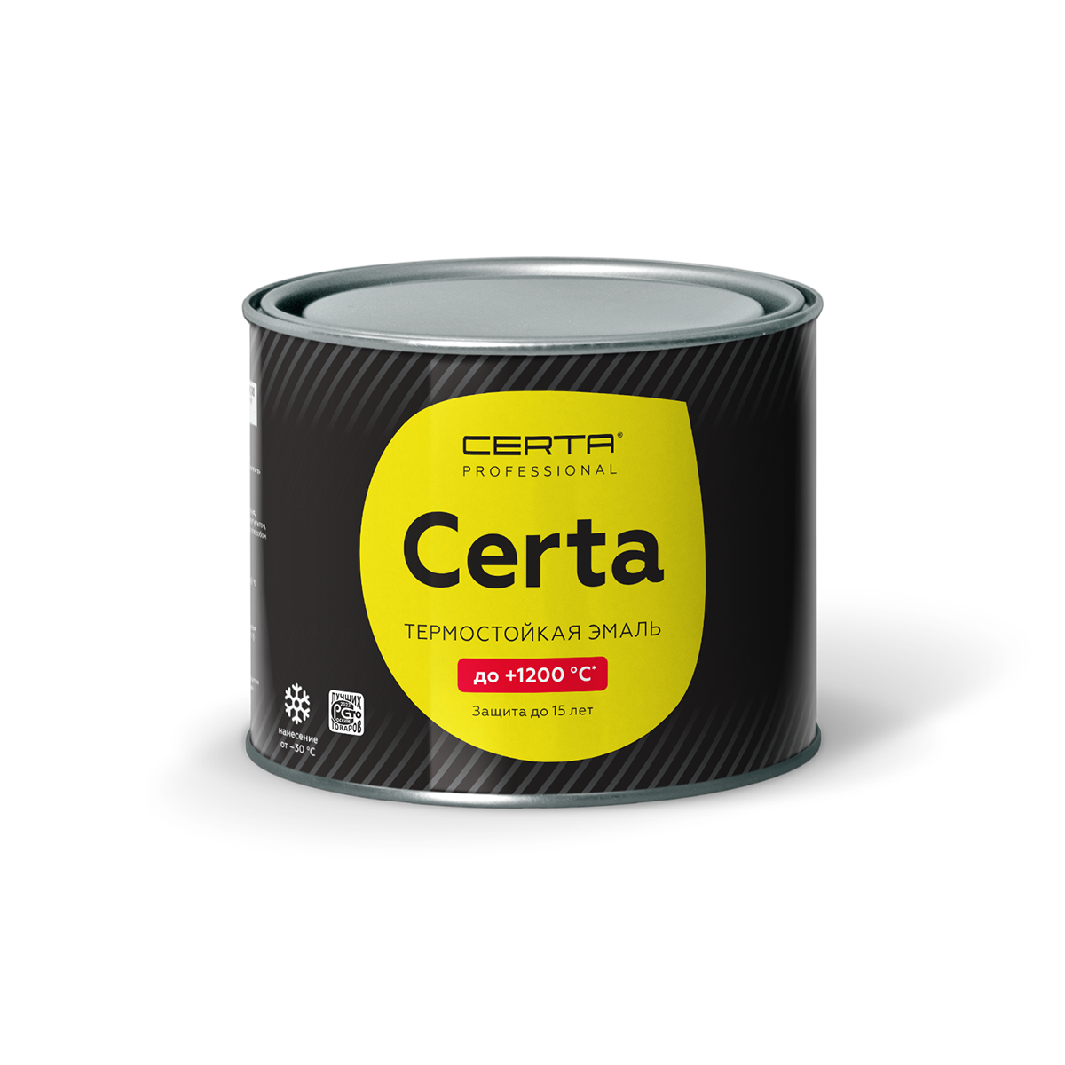 фото CERTA / церта эмаль термостойкая антикоррозионная до 1200С черный RAL 9004 0,4кг