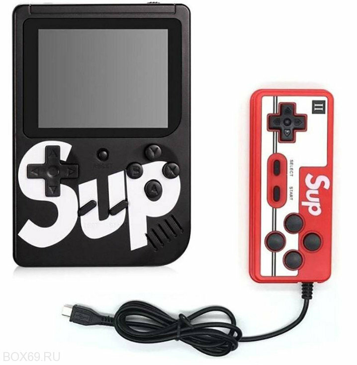 Портативная игровая приставка SUP Game Box Plus 400 в 1 + джойстик (геймпад) / Retro Game PLUS / Black
