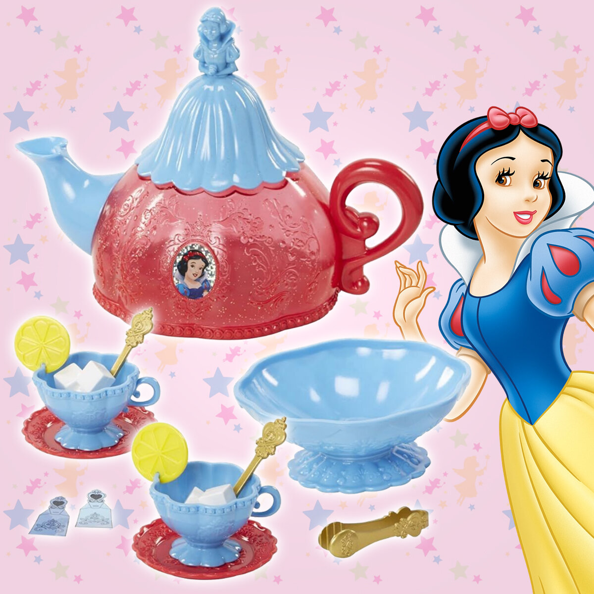 Аксессуар для кукол Игрушка набор посуды, 16 предметов, Disney Princess Белоснежка "Чайная вечеринка"
