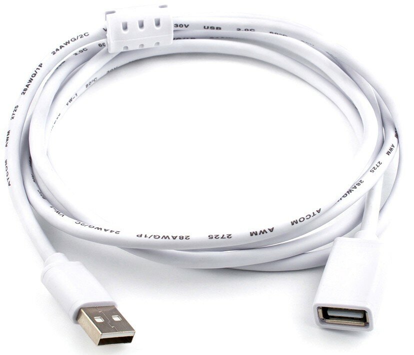 Кабель USB ATCOM (АТ3789) USB 2.0 AM - AF 1.8 м