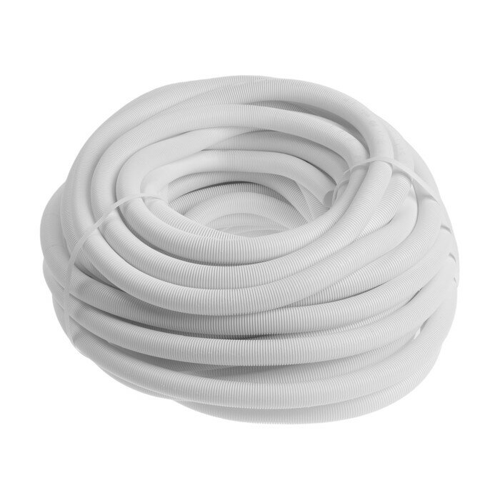 фото Шланг гофрированный ORIO ШГ25-1, d=25 мм, бухта 30 м, белый