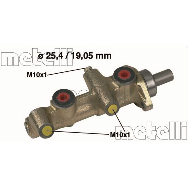 Главный тормозной цилиндр, METELLI 05-0174 (1 шт.)
