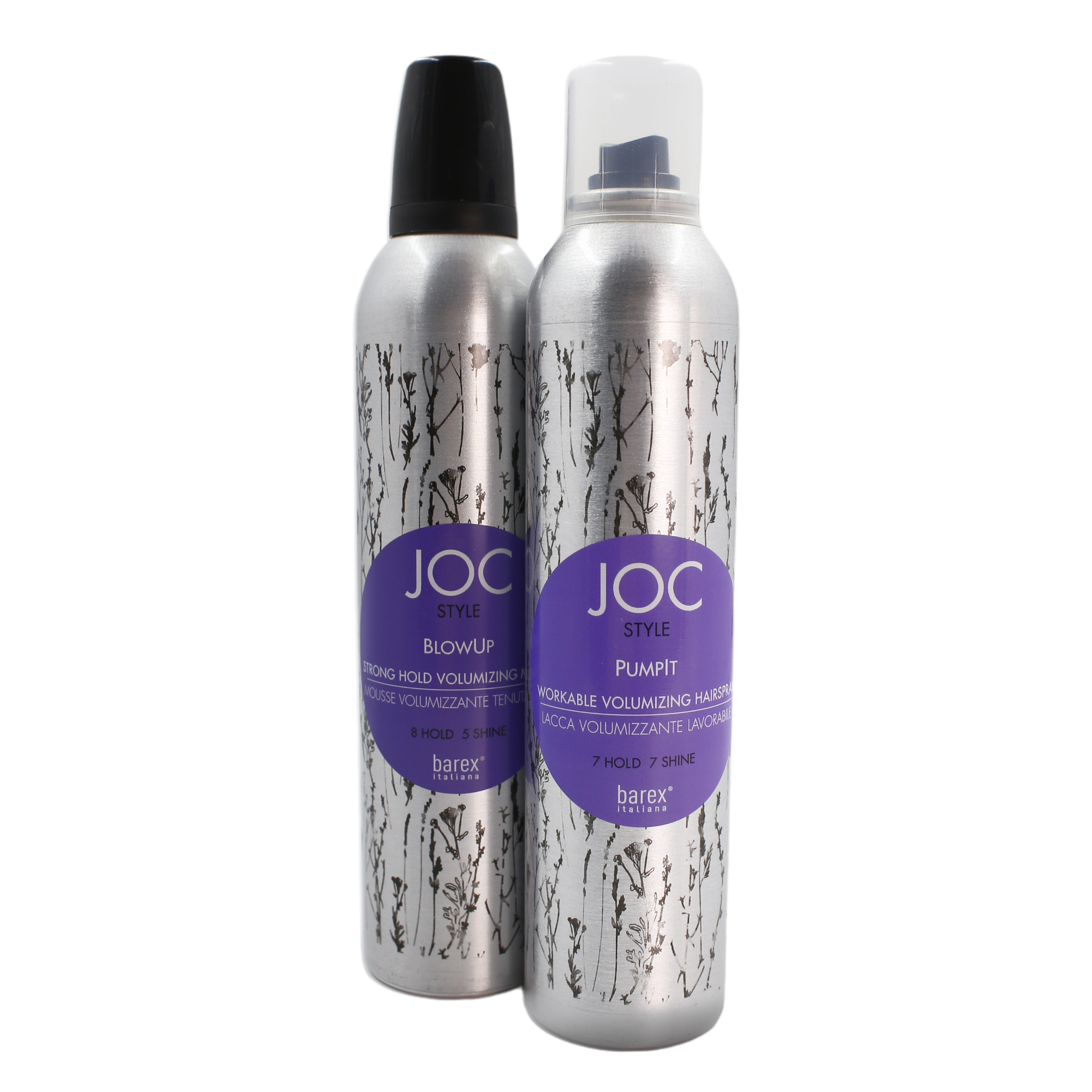 Набор для укладки волос для объема Joc Style Barex (лак 300 мл + мусс 300 мл)