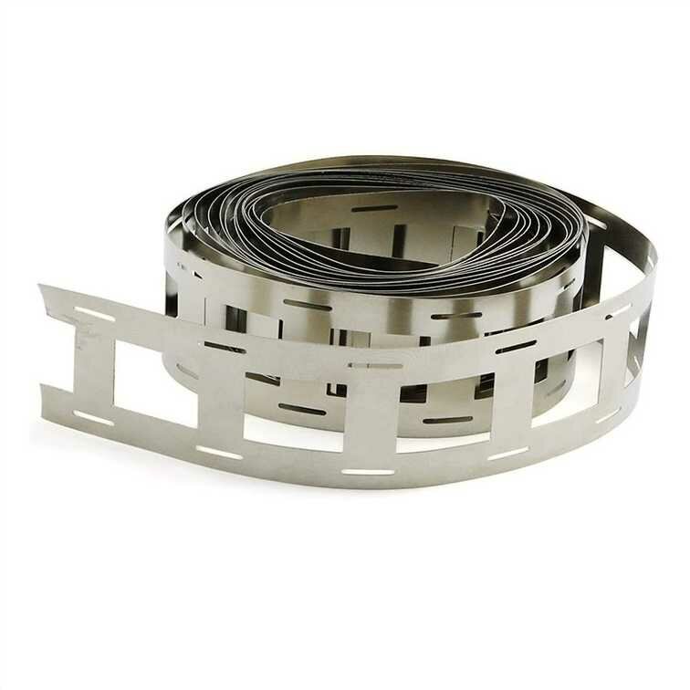 фото Никелевая лента 0.15мм*7мм, рулон-5м 2-х рядная для точечной сварки аккумуляторов