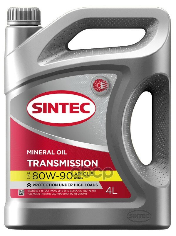 Масло Трансмиссионное Sintec Trans Tm5 80W-90 Минеральное 4 Л 963349 SINTEC арт. 963349