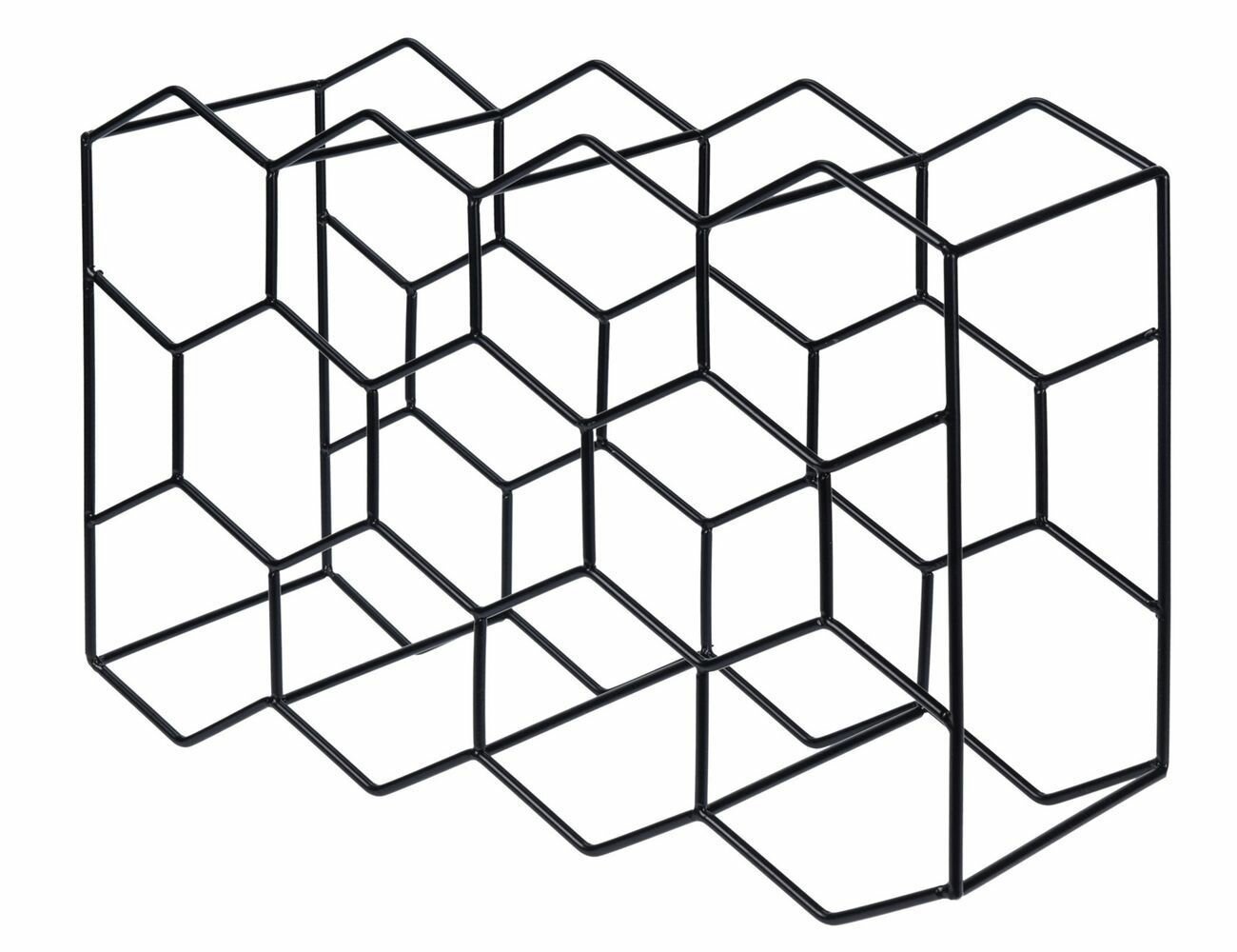 Подставка/органайзер для 11 винных бутылок онзэ блек, металл, 45х30х15 см, Koopman International 404001430-1