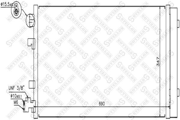 Радиатор кондиционера Renault Megane III 1 6 2 0i 1 5 2 0DCi 08 gt