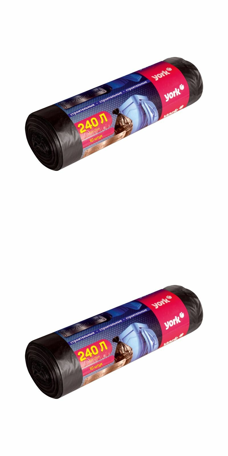 фото York Мешки для строительного мусора 240 л, 10 шт, 2 упаковки