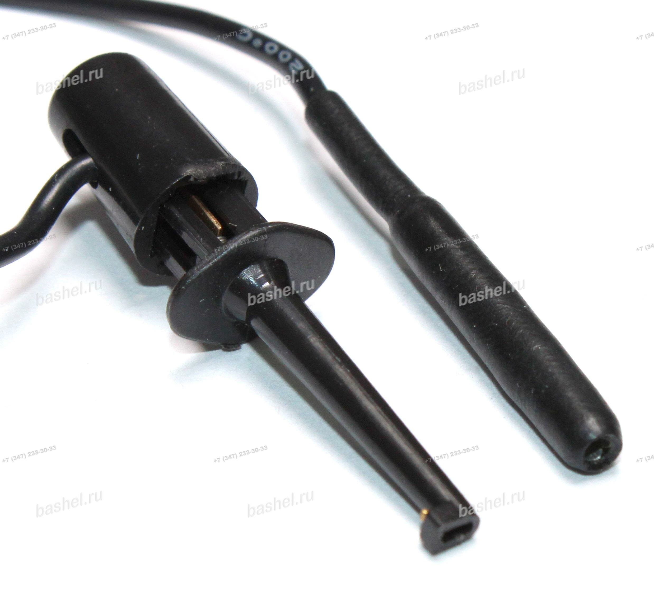 PTL2380C-Black, Насадка на щупы мультиметра 2мм, микрозажим (чёрный) электротовар