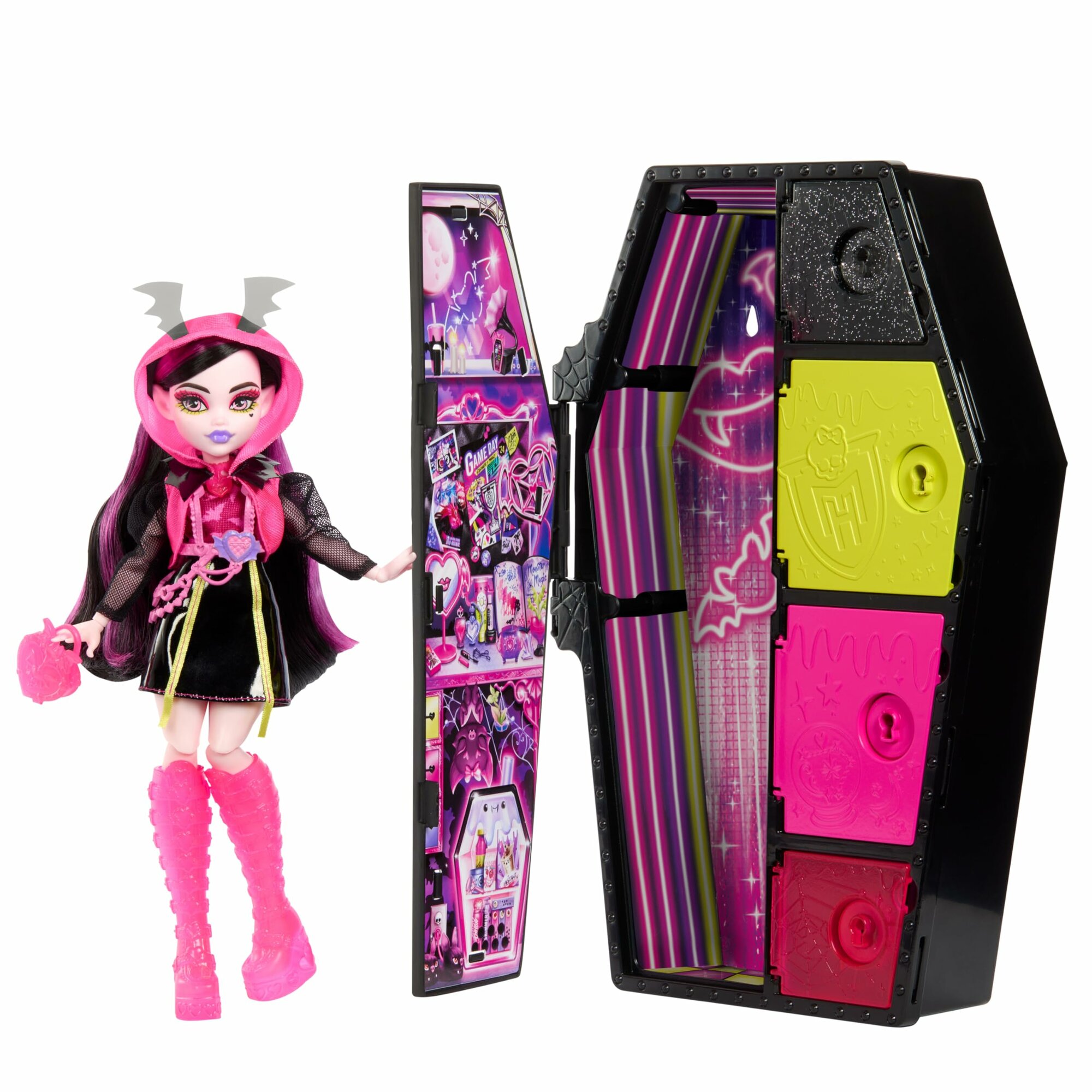 Кукла Monster High Skulltimate Secrets Series 3 Neon Frights Draculaura HNF78