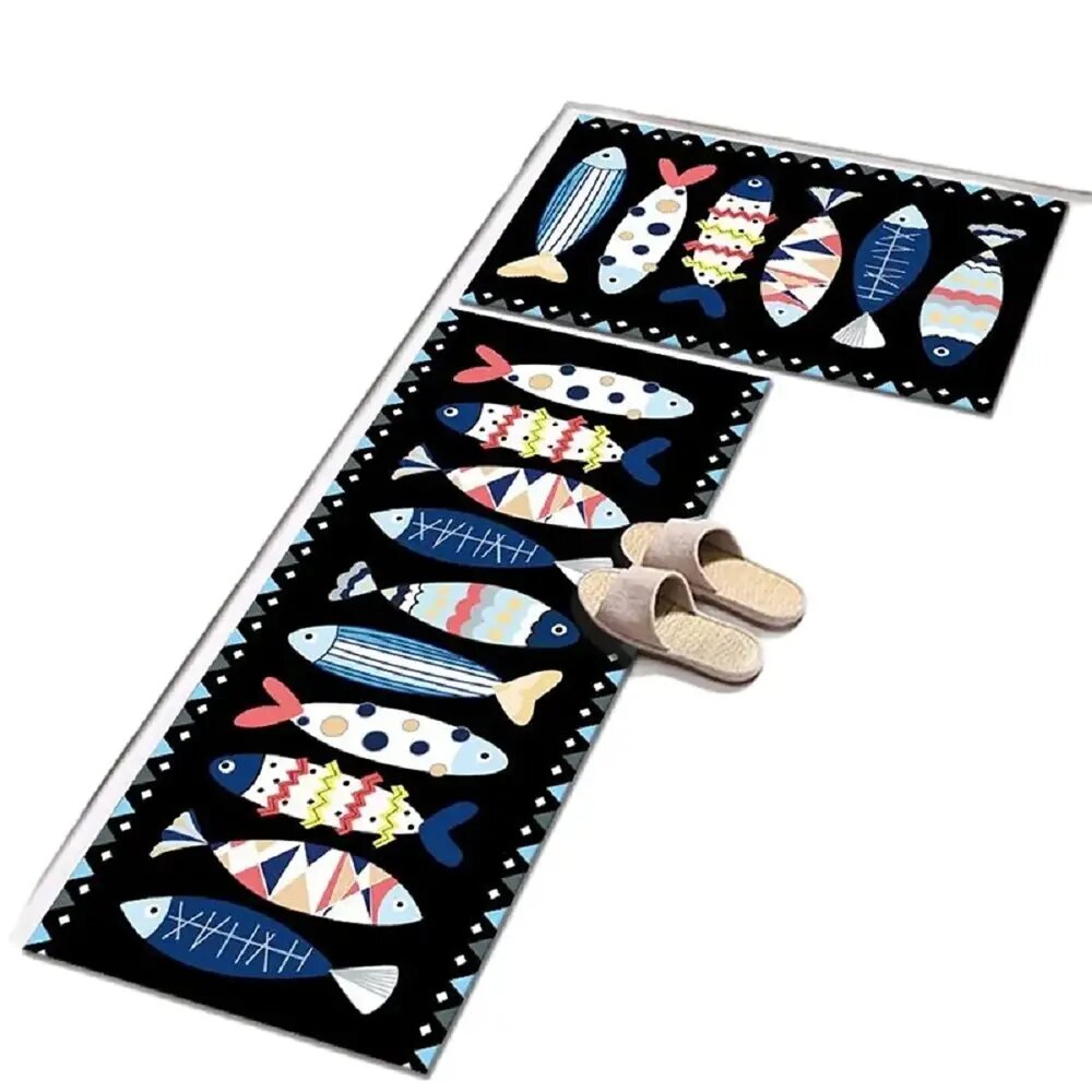 фото Коврик для ванной комнаты Homium set2mat01 58x44см цвет синий