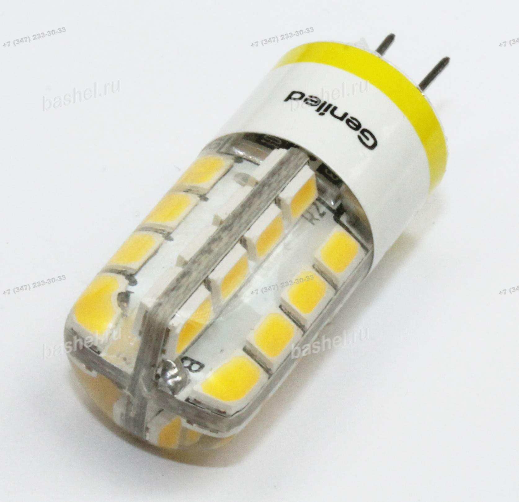 G4/JC, 3W, 220Lm, 2700k, 220V GL-G4-3W-220V-2835-32SMD-Silicon-WW Warm, Лампа светодиодная, Geniled электротовар