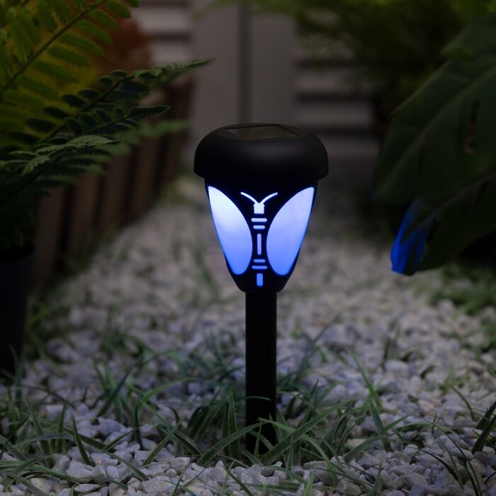 фото Светильник на солнечной батарее "Еврогарант", "Фонарь бабочка" 7x30.5 см, IP44, 1 LED, RGB