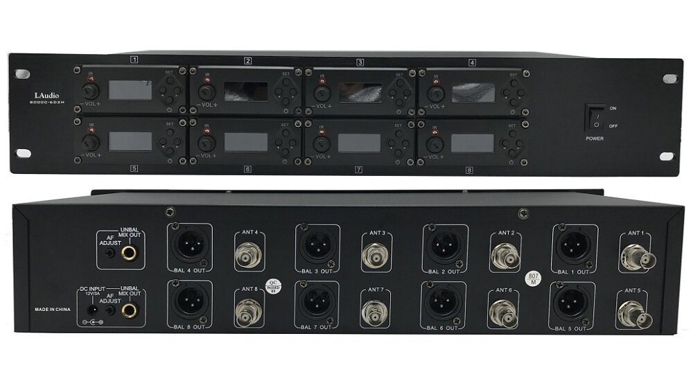 LAudio 8000C-6D2H Беспроводная конференц-система, 6 настольных и 2 ручных микрофона (2 коробки)