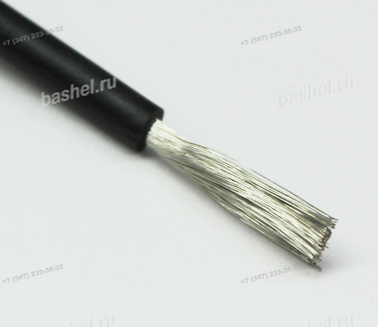 фото Провод силиконовый силовой 1,3 кв.мм (16AWG) 200°C чёрный (медь луженая) электротовар