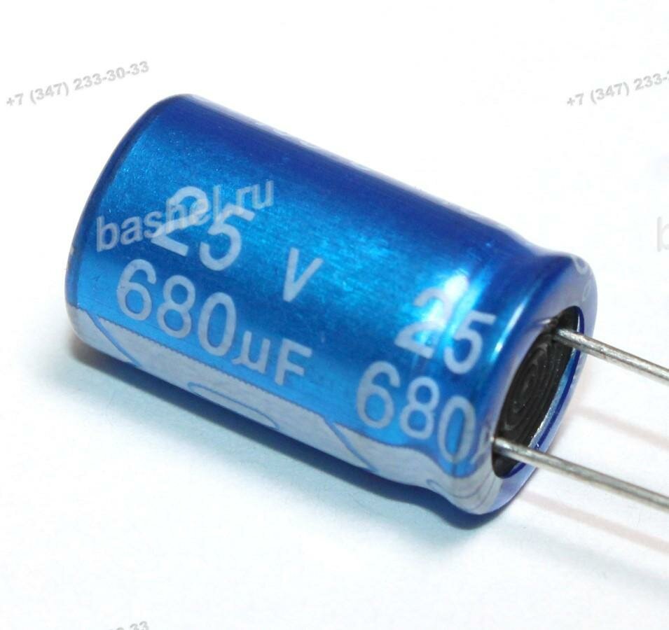 ECAP 680 мкФ / 25 В 10x16 105C, Конденсатор электролитический, JB Capacitors, JRB1E681M05001000160000B (аналог К50-35)