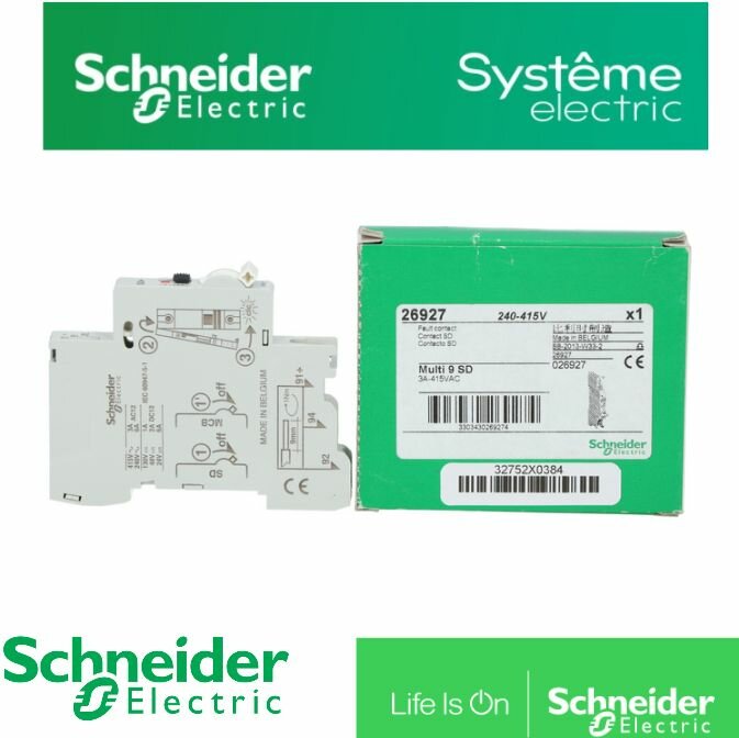 Schneider Electric Контакт дополнительный боковой состояния SD для C60/C120 26927