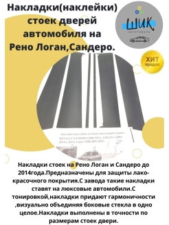 Накладки рено сандеро 1 — купить по низкой цене на Яндекс Маркете