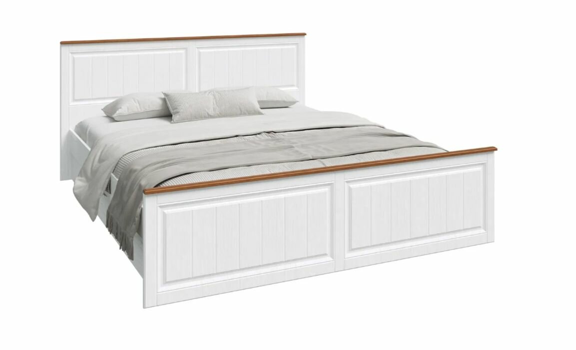 Двуспальная кровать Валенсия 160х200 Белый/Белый