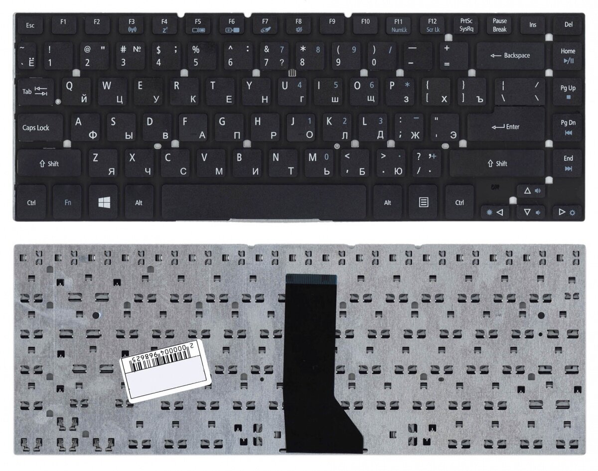 Клавиатура для ноутбука Acer Aspire ES1-520 черная
