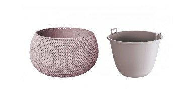 фото PROSPERPLAST Кашпо SPLOFY BOWL DKSP370-7529U мокко 2пр 9л