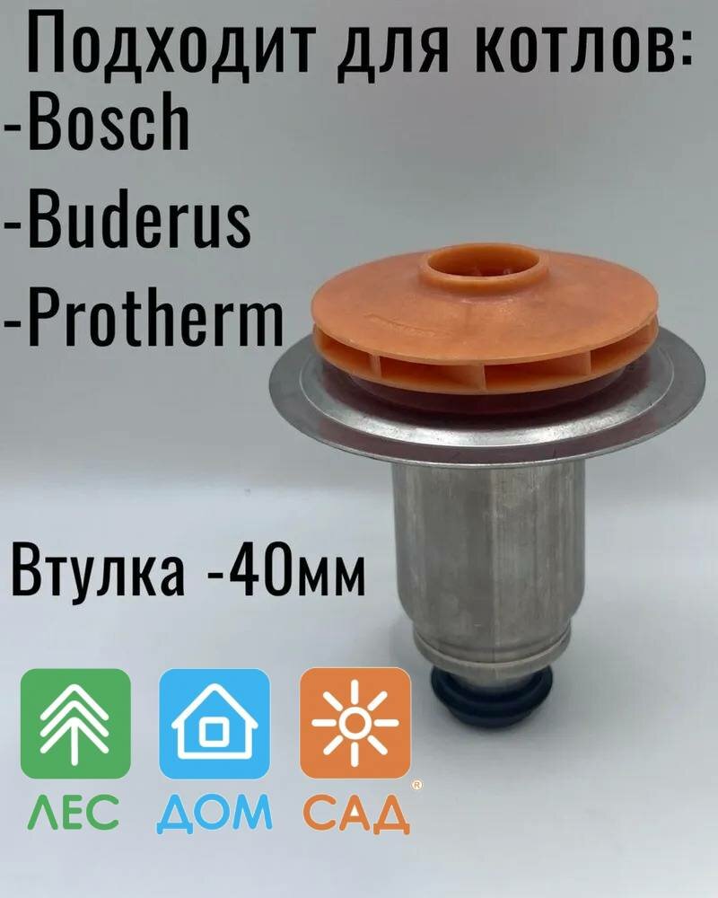 фото Ротор насоса котла Bosch, Buderus, Protherm, для Wilo TSL 12/6, INTVACL 15-6, RT-5, «Лес Дом Сад»