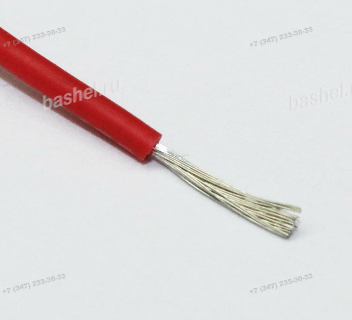 фото Провод силиконовый силовой 0,2 кв.мм (24AWG) 200°C красный (медь луженая) электротовар