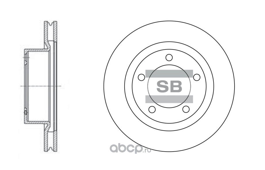 Диск тормозной передний TOYOTA Land Cruser 200 2007-> /Vent D=340mm SANGSIN BRAKE Sangsin brake SD4017