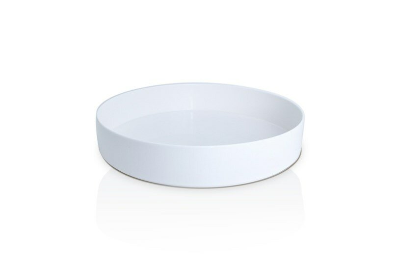 фото Ваза для морибаны белая пластиковая H5,5/ D27 см