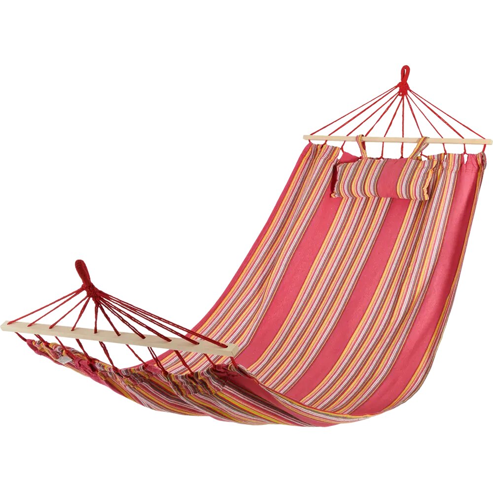 фото Гамак садовый Rio 100/80x200 см, поликоттон/дерево, цвет красный