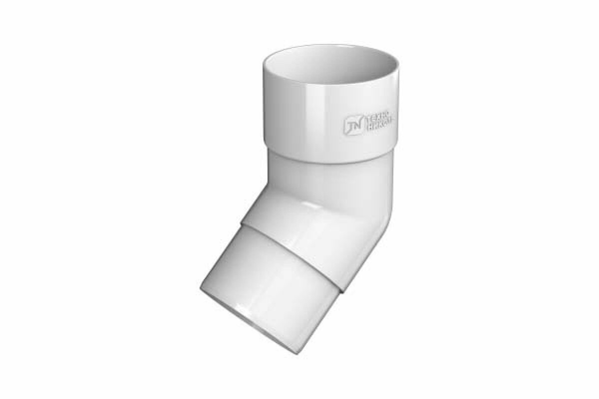 фото Колено трубы водосточной 135 градусов технониколь ТН ПВХ 125/82 ММ, белый