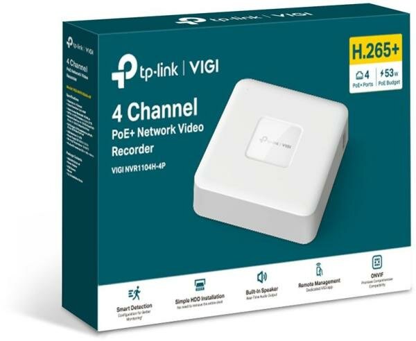 Видеорегистратор TP-LINK VIGI NVR1104H-4P