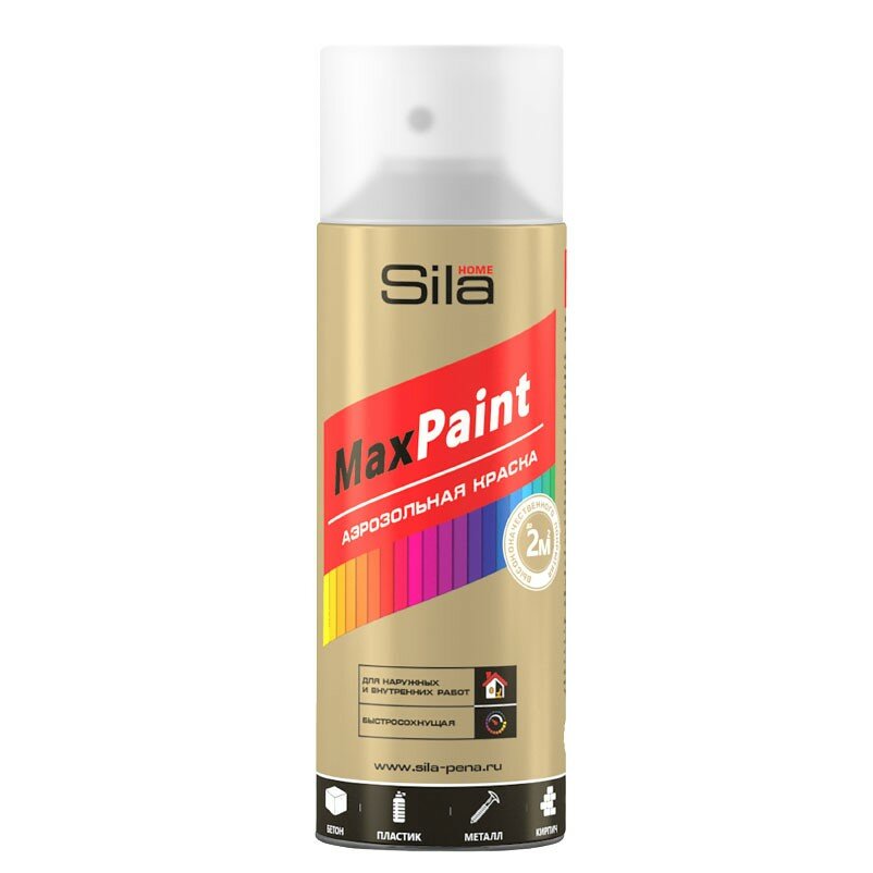 Sila HOME Max Paint ЛАК матовый краска аэрозольная универс520мл