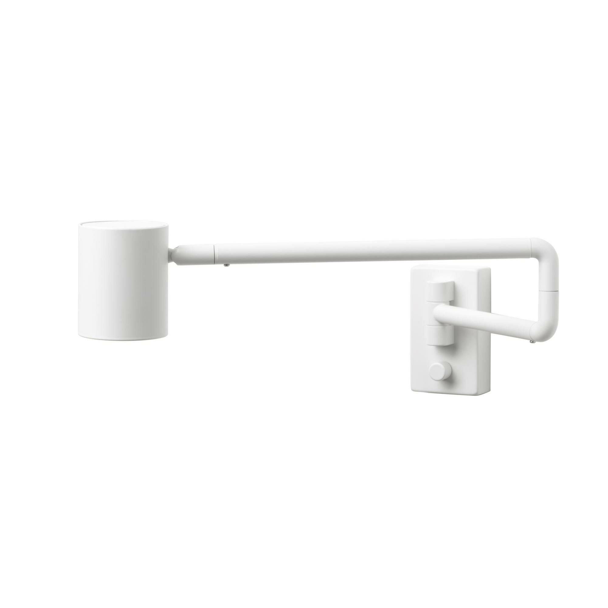 фото Икея / IKEA NYMANE, нимейн, настенный светильник, белый, с вращающимся кронштейном