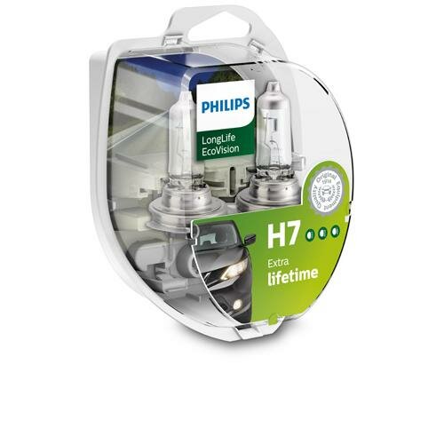 Лампа H7 (55W) PX26d LongLife Eco Vision 12V (2шт) 12972LLECO S2 36259628 philips 1шт