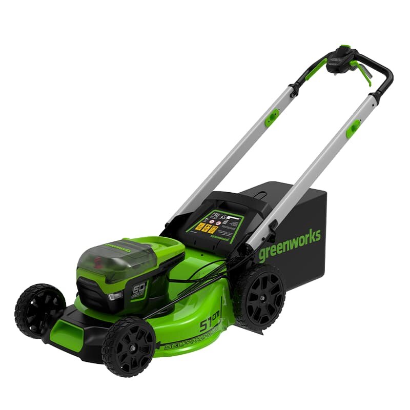 Самоходная газонокосилка Greenworks GD60LM51SPK4 2514307UB 60V 51см бесщеточная 4 Ач аккумулятор и зарядное устройство арт. 2514307UB