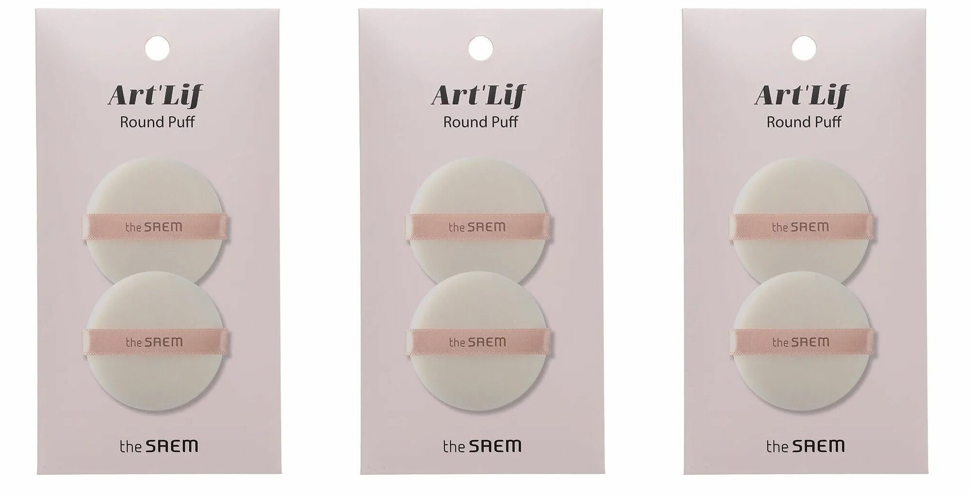 The Saem Спонж косметический Art'Lif Round Puff, 2 шт/уп, 2 уп