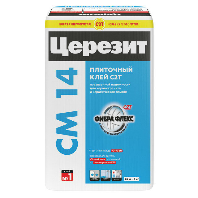 Клей для плитки ceresit cm 14 extra 25кг арт.1767954