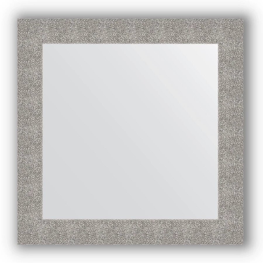 Зеркало Evoform в багетной раме чеканка серебряная 90 мм, 80x80 см - фото №1