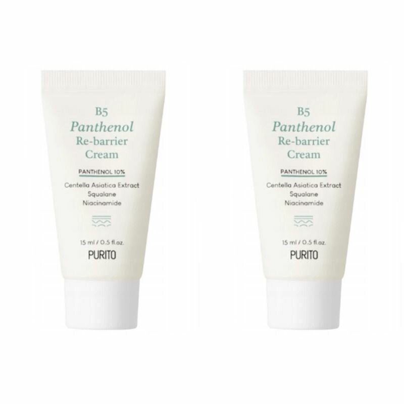 PURITO Крем для лица с пантенолом PURITO B5 Panthenol Re-barrier Cream, 15 мл, 2 шт