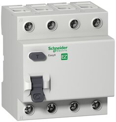 Блок утечки тока 4-полюсный, 40A, 300mA, тип АC (УЗО) EASY 9 Schneider Electric, EZ9R63440