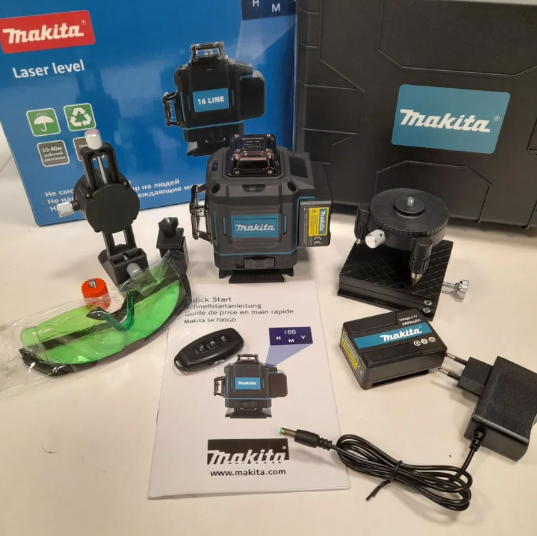 Профессиональный лазерный уровень нивелир Makita 4D 16