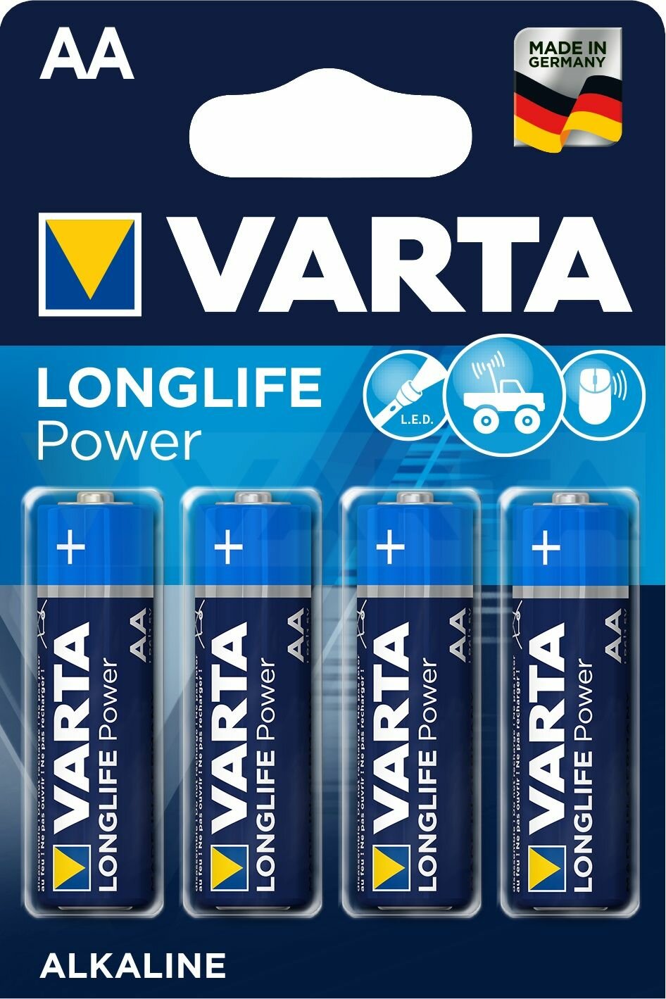 Батарейка Varta LONGLIFE POWER (HIGH ENERGY) LR6 AA BL4 1.5V (4 шт.) (04906121414)