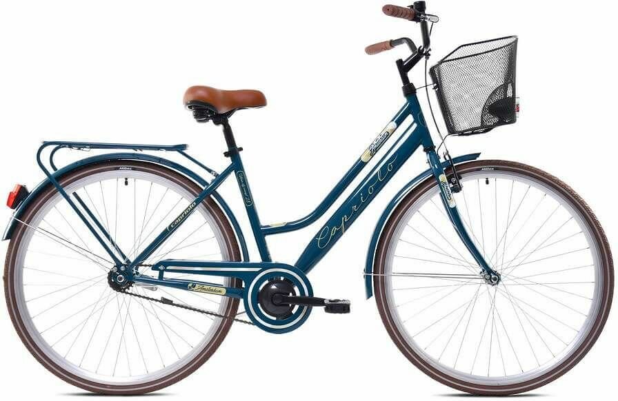 Велосипед Capriolo City Amsterdam Lady (FIX) 28" (2023) (Велосипед CAPRIOLO CITY AMSTERDAM LADY (FIX), рама сталь 18', колёса 28' (синий), 923282-18)