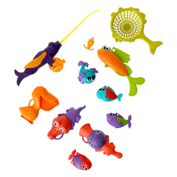 Рыбалка «Волна океана», 8 рыбок, удочка, сачок, цвета микс