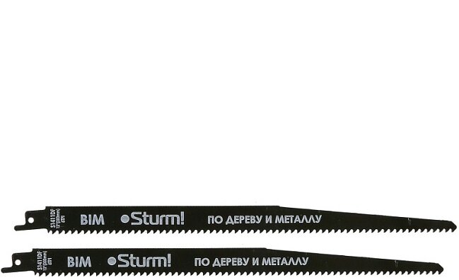Полотно пильное для сабельной пилы Sturm! 9019-03-S1411DF, 300 мм, шаг зубьев 4.3 мм, 2 шт.