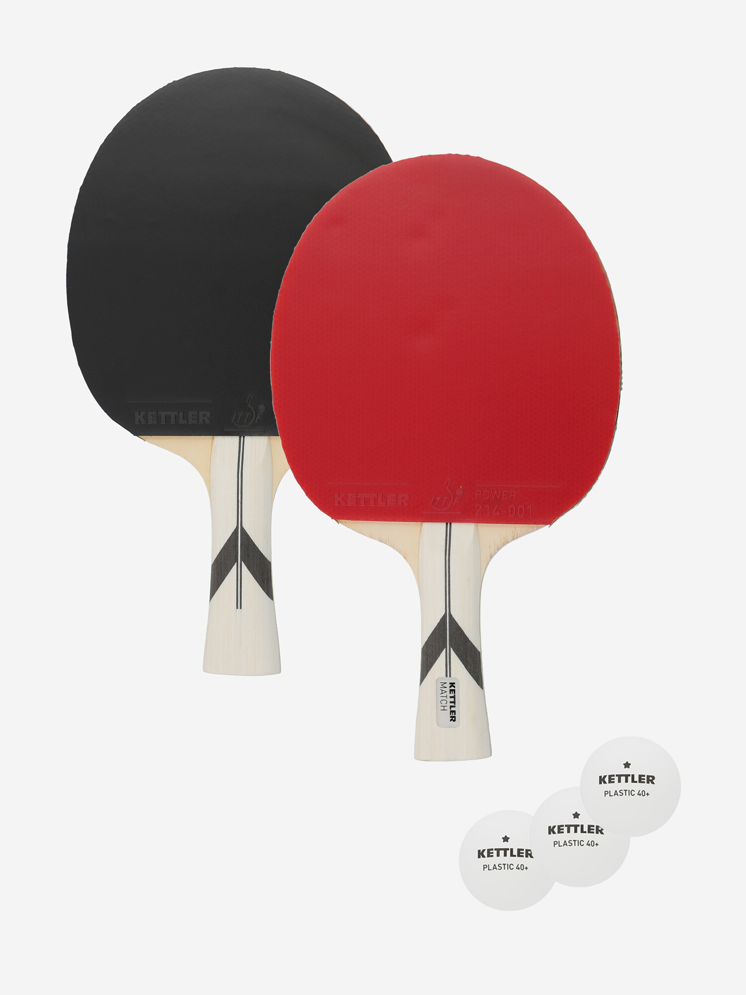 Набор для настольного тенниса KETTLER: 2 ракетки, 3 мяча Мультицвет; RUS: Без размера, Ориг: one size