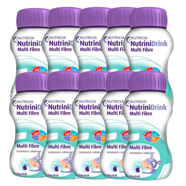 NutriniDrink (Nutricia) Multi Fibre с пищевыми волокнами готовое к употреблению 200 мл х 10 шт. нейтральный