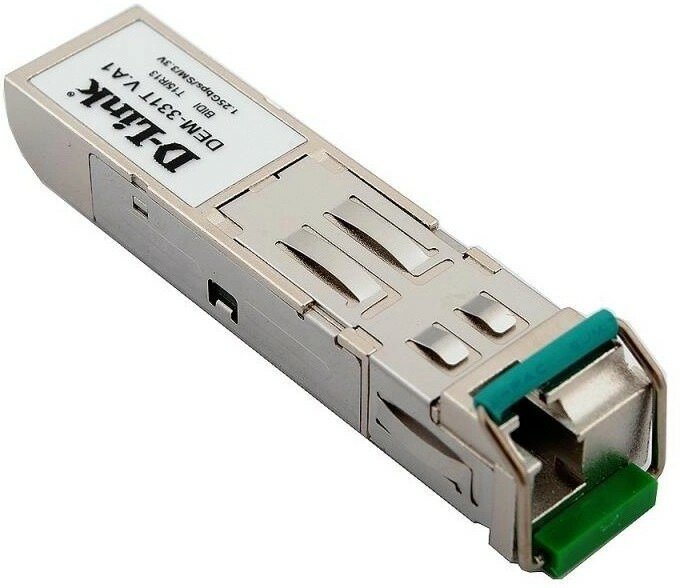 D-Link 331T/40KM/B1A WDM SFP-трансивер с 1 портом 1000Base-BX-D (Tx:1550 нм Rx:1310 нм) для одномодового оптического кабеля (до 40 км разъ