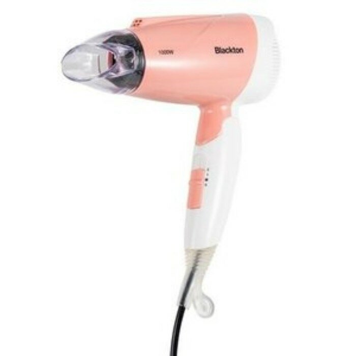 фото Фен Blackton Bt HD1001C, 1000 Вт, 2 скорости, 3 температурных режима, бело-розовый